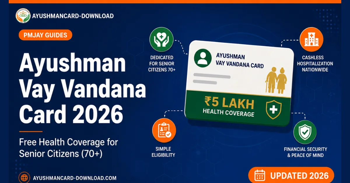 Ayushman Vay Vandana Card 2026 senior citizen 70 plus free coverage guide